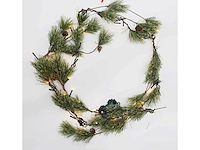 Kerstguirlandes met dennenappels en ledverlichting - afbeelding 1 van  2