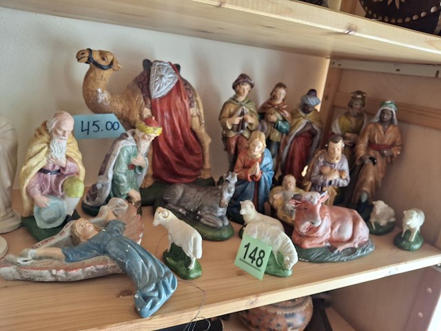 Kerststal gekleurd - afbeelding 1 van  3