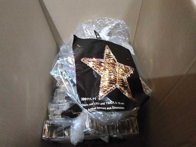 Kerstster met ledverlichting. (7x) - afbeelding 2 van  3