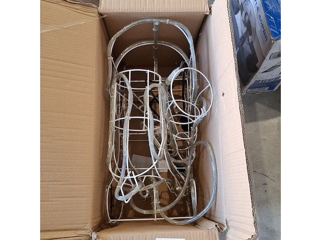 Kerstverlichting, rendier met slee - afbeelding 3 van  4