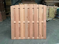 Keruing hardhouten tuinscherm toog geschaafd - 180x180 cm (2x)