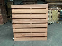 Keruing hardhouten tuinscherm toog geschaafd - 180x180 cm (2x)