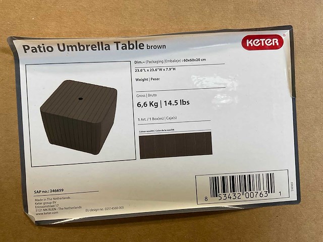 Keter parasol tafel - afbeelding 9 van  10