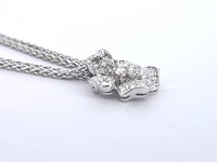 Ketting met diamanten in bloemvorm - afbeelding 5 van  9