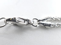 Ketting met diamanten in bloemvorm - afbeelding 6 van  9