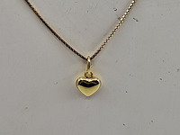 Ketting met hanger, hart, l ca. 46 cm, 14k goud - afbeelding 1 van  5
