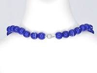 Ketting met lapis lazuli edelsteen en een diamanten sluiting - afbeelding 3 van  3