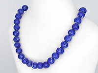 Ketting met lapis lazuli edelsteen en een diamanten sluiting - afbeelding 5 van  10