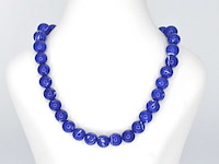 Ketting met lapis lazuli edelsteen en een diamanten sluiting - afbeelding 10 van  11