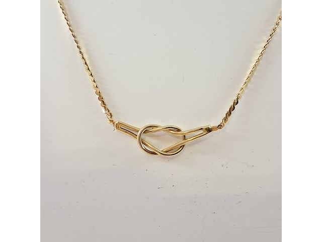 Ketting met verbonden symbool, 14k goud, 585 - afbeelding 2 van  8