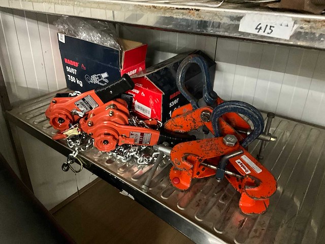 Kettingtakel met balkklem (2x) - afbeelding 1 van  4