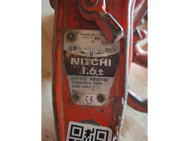 Kettingtakel nitchi, 1,6 ton - afbeelding 3 van  4