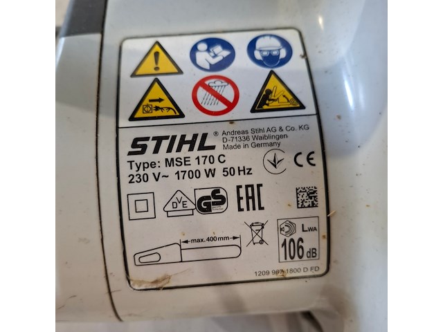 Kettingzaag - 35cm - 230v, stihl, mse 170 c-q, 2019 - afbeelding 4 van  6