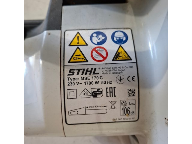 Kettingzaag - 35cm - 230v, stihl, mse 170 c-q, 2019 - afbeelding 4 van  6