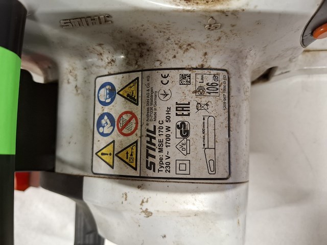 Kettingzaag - 35cm - 230v stihl, mse 170 c-q, bouwjaar 2020 - afbeelding 3 van  5