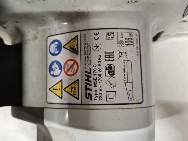 Kettingzaag - 35cm - 230v stihl, mse 170 c-q, bouwjaar 2021 - afbeelding 4 van  6