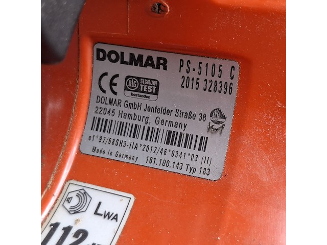 Kettingzaag, dolmar, ps 5105 c, 2015 - afbeelding 7 van  7