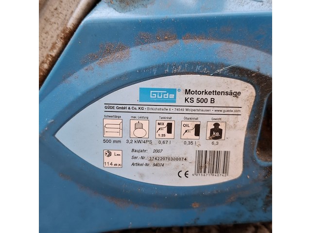 Kettingzaag güde , ks 500 b, bouwjaar 2007 - afbeelding 7 van  7
