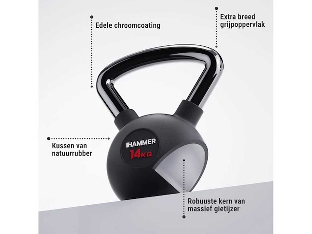 Kettlebells premium - 12 kg - halters en gewichten - afbeelding 3 van  10