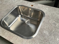 Keuken werkblad met rvs franke spoelbak 220x60 cm - afbeelding 3 van  5