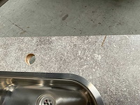 Keuken werkblad met rvs franke spoelbak 220x60 cm - afbeelding 4 van  5