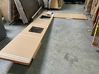 Keuken werkblad met rvs spoelbak voor hoekopstelling - afbeelding 1 van  2