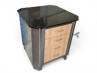 Keukenblok eiland met granieten blad en kraan stopcontact 100x96x90 cm - afbeelding 4 van  6