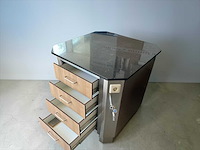 Keukenblok eiland met granieten blad en kraan stopcontact 100x96x90 cm - afbeelding 1 van  6