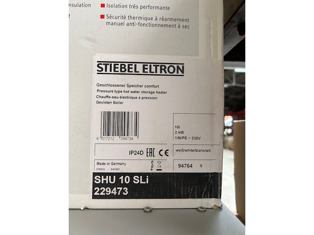 Keukenboiler 10 liter, stiebel eltron, shu 10 sli 229473 - afbeelding 4 van  4