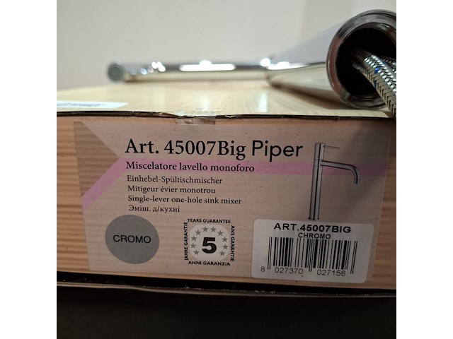 Keukenkraan emmevi, big piper, chroom - afbeelding 4 van  4