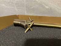 Keukenmengkraan antiek brons met kruisgreep - afbeelding 6 van  8