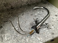 Keukenmengkraan chroom met kruisgreep - afbeelding 6 van  6