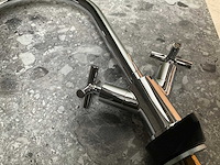 Keukenmengkraan chroom met kruisgreep - afbeelding 5 van  6