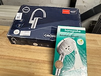 Keukenmengkraan en douchekop, grohe en hansgrohe, eurosmart en raindance select s - afbeelding 1 van  4