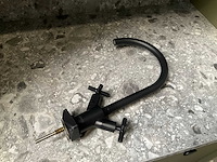 Keukenmengkraan mat black met kruisgreep - afbeelding 3 van  7