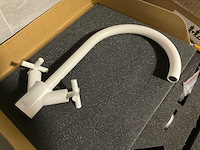 Keukenmengkraan mat wit met kruisgreep - afbeelding 4 van  7