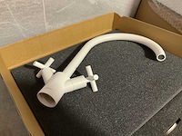 Keukenmengkraan mat wit met kruisgreep - afbeelding 7 van  7