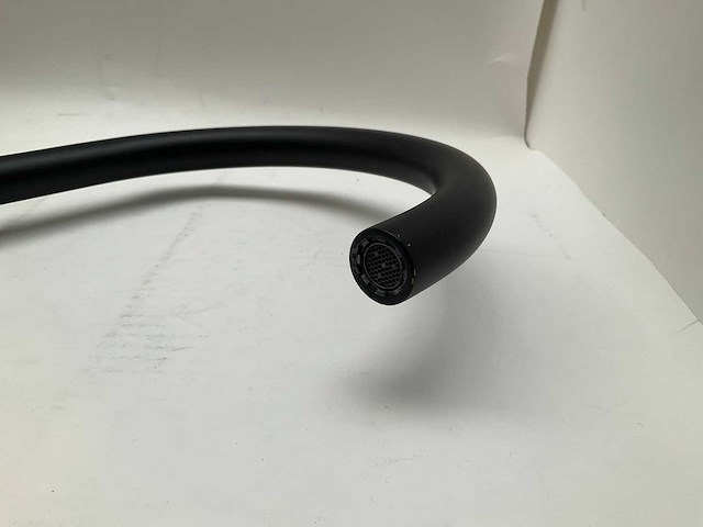 Keukenmengkraan mat zwart tweegreeps met draaibare uitloop - afbeelding 4 van  8