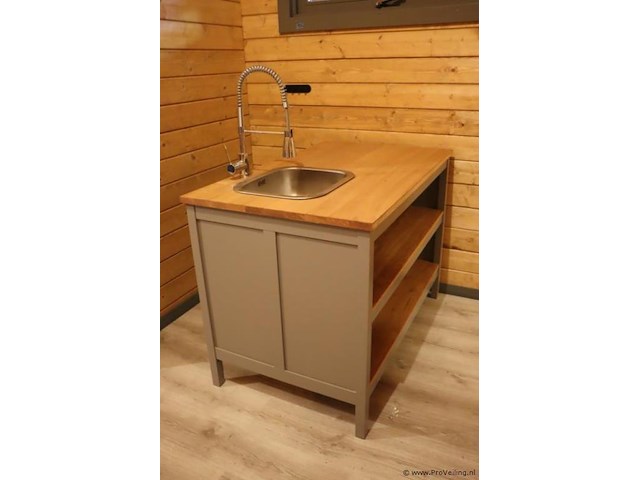 Keukenmeubel v.v. wasbak en kraan - 120x71x80cm - afbeelding 1 van  6