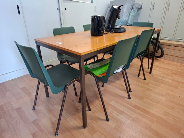 Keukentafel met 6 stoelen - afbeelding 1 van  6