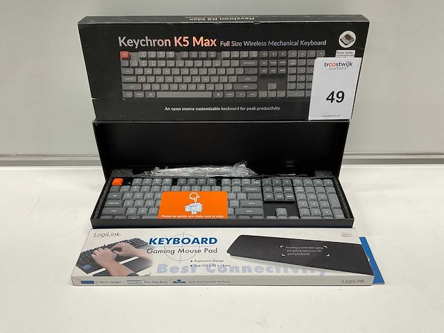 Keychron k5 max qwerty toetsenbord - afbeelding 1 van  6