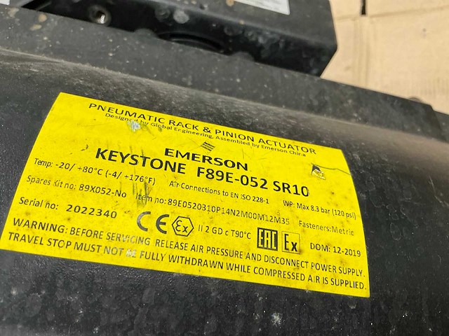 Keystone f89e-052 sr10 pneumatische vlinderklep (3x) - afbeelding 8 van  8