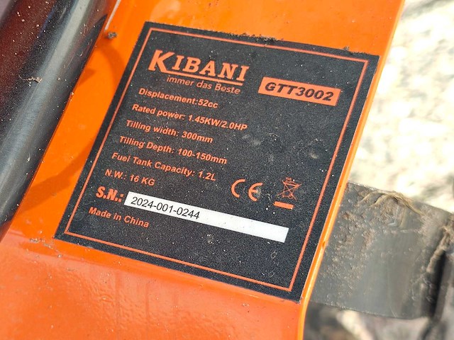 Kibani - 2025 - gtt3002 - mini grondfrees 30 cm - afbeelding 8 van  9