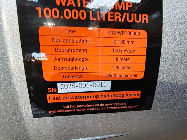 Kibani - 2026 - kigfwp100000 - waterpomp 100m3/u - afbeelding 4 van  18