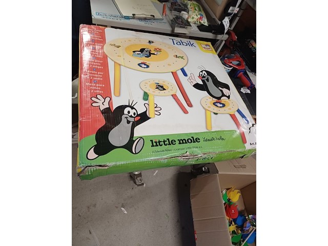 Kids tafeltje met stoellen verpakking waterschade 1x - afbeelding 1 van  5