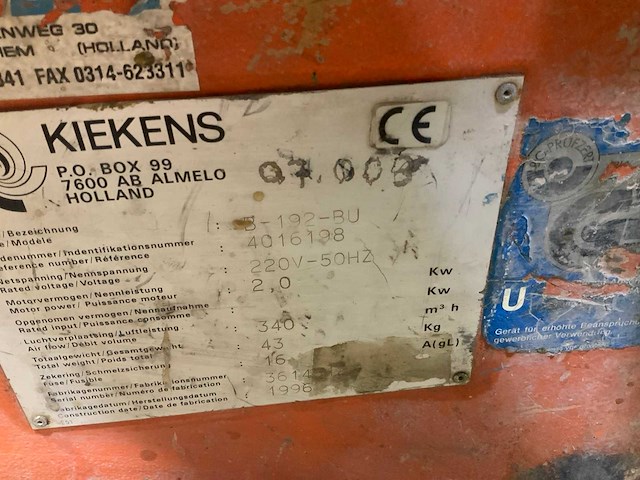 Kiekens b192 bu industriële stofzuiger - afbeelding 3 van  3