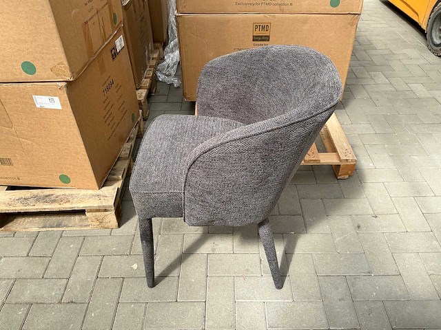 Kiely - grey - dining chair (4x) - afbeelding 3 van  5