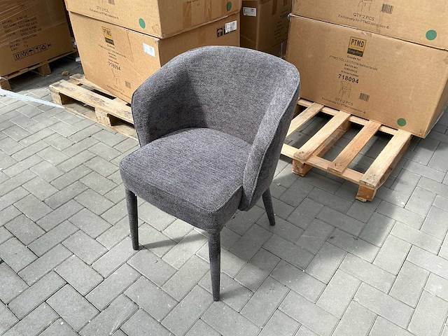 Kiely - grey - dining chair (4x) - afbeelding 1 van  5