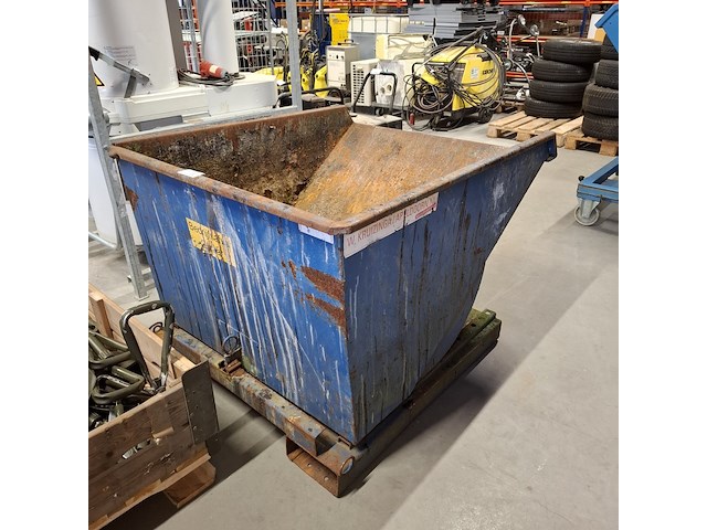 Kiepbak heftruck, kruizinga, blauw - afbeelding 5 van  6