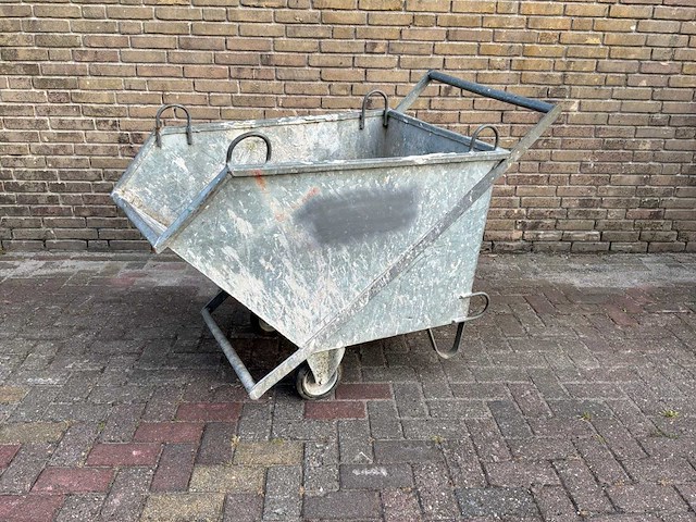 Kiepbak verrijdbaar gegalvaniseerd - afbeelding 1 van  4